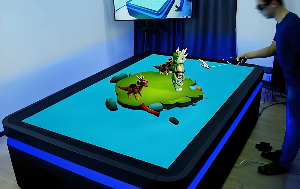 The effect of holographic 3D digital sandbox with 3D glasses